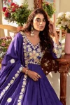 7TRENDING VICHITRA CODING SEQUENCE EMBROIDERY WORK GOWN WITH DUPATTA FESTIVE WEAR WHOLESALE PRICE ETHNIC GARMENT (19)
