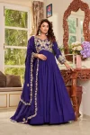 7TRENDING VICHITRA CODING SEQUENCE EMBROIDERY WORK GOWN WITH DUPATTA FESTIVE WEAR WHOLESALE PRICE ETHNIC GARMENT (19)