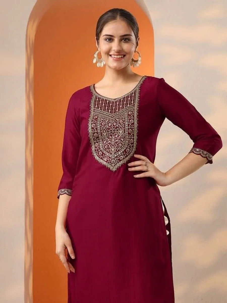 9FANCY RAYON EMBROIDERY WORK ONLY KURTI FESTIVE WEAR WHOLESALE PRICE ETHNIC GARMENT (22)
