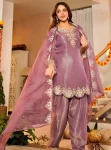 9MODERN FENDY SATIN EMBROIDERY WITH THREAD & SEQUENCE WORK TOP PATIYALA WITH DUPATTA FESTIVE WEAR WHOLESALE PRICE ETHNIC GARMENT (4)