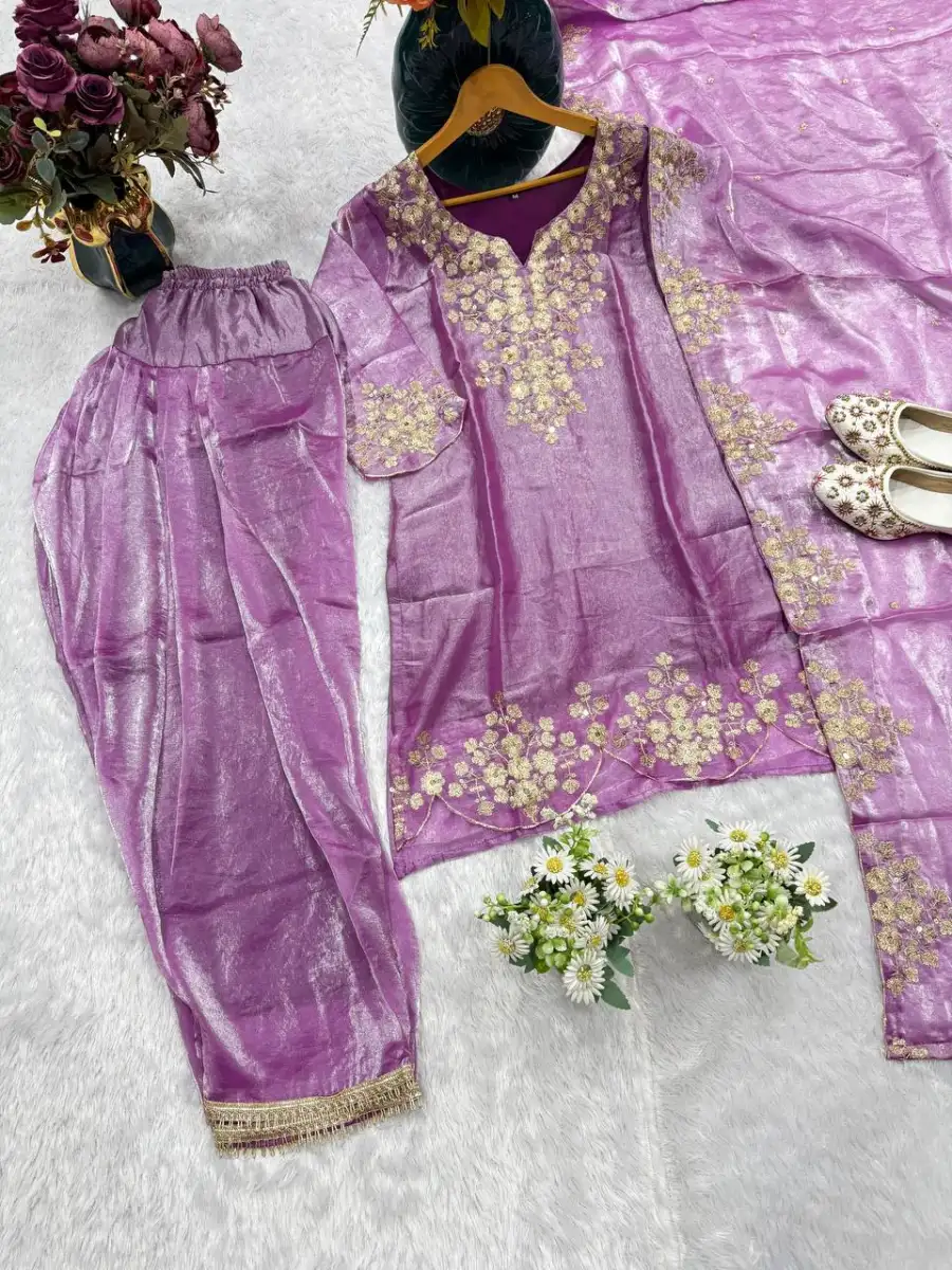 9MODERN FENDY SATIN EMBROIDERY WITH THREAD & SEQUENCE WORK TOP PATIYALA WITH DUPATTA FESTIVE WEAR WHOLESALE PRICE ETHNIC GARMENT (8)