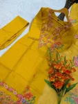 ATTRACTIVE CHINON SEQUENCE EMBROIDERY WORK TOP BOTTOM WITH DUPATTA FESTIVE WEAR WHOLESALE PRICE ETHNIC GARMENT (11)