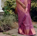 ATTRACTIVE LICHI SILK JACQUARD WORK SAREE WITH UNSTITCHED BLOUSE FESTIVE WEAR WHOLESALE PRICE ETHNIC GARMENT (1)