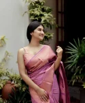 ATTRACTIVE LICHI SILK JACQUARD WORK SAREE WITH UNSTITCHED BLOUSE FESTIVE WEAR WHOLESALE PRICE ETHNIC GARMENT (1)