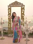 BOLLYWOOD SOFT TABBY DIGITAL PRINT WITH REAL MIRROR WORK SAREE WITH UNSTITCHED BLOUSE PARTY WEAR WHOLESALE PRICE ETHNIC GARMENT (10)