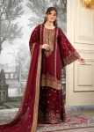 CLASSIC FENDY SILK EMBROIDERY SEQUENCE WORK TOP SHARARA WITH DUPATTA FESTIVE WEAR WHOLESALE PRICE ETHNIC GARMENT (15)