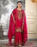 CLASSIC FENDY SILK EMBROIDERY SEQUENCE WORK TOP SHARARA WITH DUPATTA RANI
