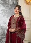 CLASSIC FENDY SILK EMBROIDERY SEQUENCE WORK TOP SHARARA WITH DUPATTA FESTIVE WEAR WHOLESALE PRICE ETHNIC GARMENT (15)
