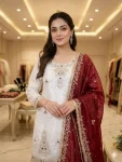 CLASSIC FENDY SILK SEQUENCE EMBROIDERY WORK TOP SHARARA WITH DUPATTA FESTIVE WEAR WHOLESALE PRICE ETHNIC GARMENT (3)