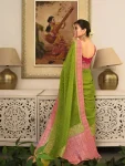 CLASSIC LICHI SILK JACQUARD WORK SAREE WITH UNSTITCHED BLOUSE FESTIVE WEAR WHOLESALE PRICE ETHNIC GARMENT (20)