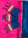 CLASSIC LICHI SILK JACQUARD WORK SAREE WITH UNSTITCHED BLOUSE FESTIVE WEAR WHOLESALE PRICE ETHNIC GARMENT (3)