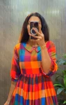 CLASSIC MUL CHANDERI PRINTED WORK ONE PIECE DRESS DAILY WEAR WHOLESALE PRICE ETHNIC GARMENT (3)