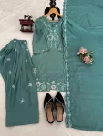 CLASSIC NATURAL CREPE THREAD WITH SEQUENCE WORK TOP PATIYALA WITH DUPATTA FESTIVE WEAR WHOLESALE PRICE ETHNIC GARMENT (5)