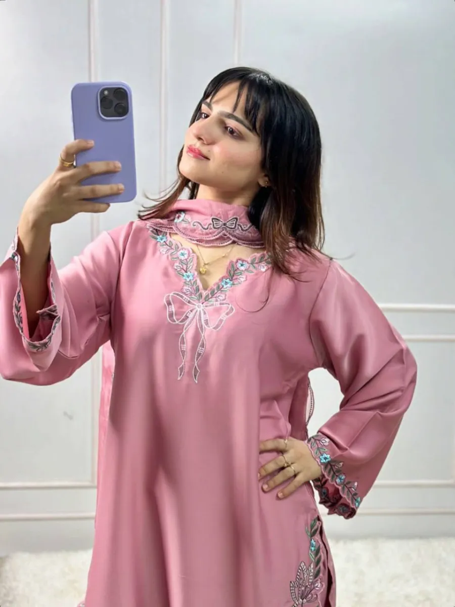 CLASSIC NATURAL CREPE THREAD WITH SEQUENCE WORK TOP PATIYALA WITH DUPATTA FESTIVE WEAR WHOLESALE PRICE ETHNIC GARMENT (17)