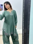 CLASSIC NATURAL CREPE THREAD WITH SEQUENCE WORK TOP PATIYALA WITH DUPATTA FESTIVE WEAR WHOLESALE PRICE ETHNIC GARMENT (5)