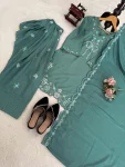 CLASSIC NATURAL CREPE THREAD WITH SEQUENCE WORK TOP PATIYALA WITH DUPATTA FESTIVE WEAR WHOLESALE PRICE ETHNIC GARMENT (5)