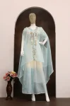 DESIGNER BANGLORI SILK EMBROIDERY SEQUENCE WORK DRAPE SKIRT BLOUSE WITH SHRUG PARTY WEAR WHOLESALE PRICE ETHNIC GARMENT (2)