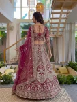 DESIGNER BUTTERFLY NET SEQUENCE AND CODING EMBROIDERY WORK LEHENGA CHOLI WITH DUPATTA WEDDING WEAR WHOLESALE PRICE ETHNIC GARMENT (7)