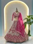 DESIGNER BUTTERFLY NET SEQUENCE AND CODING EMBROIDERY WORK LEHENGA CHOLI WITH DUPATTA WEDDING WEAR WHOLESALE PRICE ETHNIC GARMENT (7)