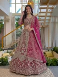 DESIGNER BUTTERFLY NET SEQUENCE AND CODING EMBROIDERY WORK LEHENGA CHOLI WITH DUPATTA WEDDING WEAR WHOLESALE PRICE ETHNIC GARMENT (7)