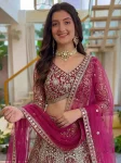 DESIGNER BUTTERFLY NET SEQUENCE AND CODING EMBROIDERY WORK LEHENGA CHOLI WITH DUPATTA WEDDING WEAR WHOLESALE PRICE ETHNIC GARMENT (7)