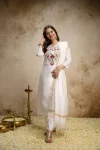 DESIGNER CHANDERI SEQUENCE EMBROIDERY WORK TOP BOTTOM WITH DUPATTA FESTIVE WEAR WHOLESALE PRICE ETHNIC GARMENT (5)