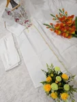 DESIGNER CHANDERI SEQUENCE EMBROIDERY WORK TOP BOTTOM WITH DUPATTA FESTIVE WEAR WHOLESALE PRICE ETHNIC GARMENT (5)