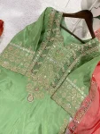 DESIGNER COSS MOSS CODING WITH SEQUENCE EMBROIDERY WORK TOP PALAZZO WITH DUPATTA WEDDING WEAR WHOLESALE PRICE ETHNIC GARMENT (3)