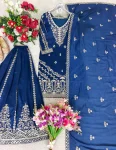DESIGNER CP VICHITRA SILK EMBROIDERY 5 MM SEQUENCES WORK TOP PALAZZO WITH DUPATTA FESTIVE WEAR WHOLESALE PRICE ETHNIC GARMENT (4)