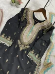 DESIGNER CREPE SILK SEQUENCE EMBROIDERY WORK TOP PALAZZO WITH DUPATTA WEDDING WEAR WHOLESALE PRICE ETHNIC GARMENT (3)