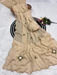 DESIGNER CRUSH SILK DOUBLE LAYER CUTDANA AND ARCO BORDER WITH BUTTA CUTDANA, MOTI AND RESHAM THREAD WORK SAREE WITH UNSTITCHED BLOUSE PARTY WEAR WHOLESALE PRICE ETHNIC GARMEN (5)