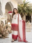 DESIGNER DUAL TONE STAR GEORGETTE EMBROIDERY SEQUENCE WORK TOP PALAZZO WITH DUPATTA FESTIVE WEAR WHOLESALE PRICE ETHNIC GARMENT (3)