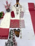 DESIGNER DUAL TONE STAR GEORGETTE EMBROIDERY SEQUENCE WORK TOP PALAZZO WITH DUPATTA FESTIVE WEAR WHOLESALE PRICE ETHNIC GARMENT (3)