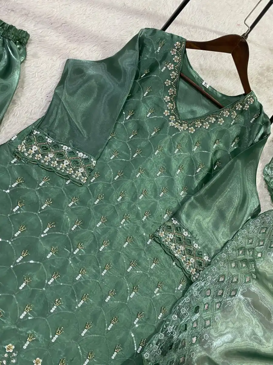 DESIGNER FENDY BEADS WITH SEQUENCE EMBROIDERY & CUT WORK TOP PALAZZO WITH DUPATTA FESTIVE WEAR WHOLESALE PRICE ETHNIC GARMENT (8)