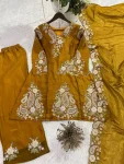 DESIGNER FENDY SEQUENCE EMBROIDERY WORK TOP PALAZZO WITH DUPATTA FESTIVE WEAR WHOLESALE PRICE ETHNIC GARMENT (2)