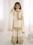 DESIGNER FENDY SILK EMBROIDERY CODING AND SEQUENCE WORK KID’S TOP PALAZZO WITH DUPATTA FESTIVE WEAR WHOLESALE PRICE ETHNIC GARMENT (28)
