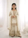 DESIGNER FENDY SILK EMBROIDERY CODING AND SEQUENCE WORK KID’S TOP PALAZZO WITH DUPATTA FESTIVE WEAR WHOLESALE PRICE ETHNIC GARMENT (28)