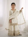 DESIGNER FENDY SILK EMBROIDERY CODING AND SEQUENCE WORK KID’S TOP PALAZZO WITH DUPATTA FESTIVE WEAR WHOLESALE PRICE ETHNIC GARMENT (28)
