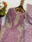 DESIGNER FENDY SILK EMBROIDERY CODING AND SEQUENCE WORK TOP PALAZZO WITH DUPATTA FESTIVE WEAR WHOLESALE PRICE ETHNIC GARMENT (32)