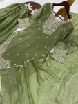 DESIGNER FENDY SILK EMBROIDERY SEQUENCE WITH CODING WORK TOP PALAZZO WITH DUPATTA WEDDING WEAR WHOLESALE PRICE ETHNIC GARMENT (32)