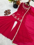 DESIGNER FENDY SILK EMBROIDERY SEQUENCE WITH ZARKAN DIAMOND WORK TOP SHARARA WITH DUPATTA WEDDING WEAR WHOLESALE PRICE ETHNIC GARMENT (3)
