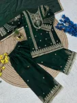 DESIGNER FENDY SILK EMBROIDERY SEQUENCE WORK KID’S TOP PALAZZO WITH DUPATTA FESTIVE WEAR WHOLESALE PRICE ETHNIC GARMENT (2)