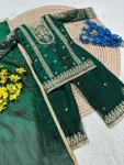 DESIGNER FENDY SILK EMBROIDERY SEQUENCE WORK KID’S TOP PALAZZO WITH DUPATTA FESTIVE WEAR WHOLESALE PRICE ETHNIC GARMENT (2)
