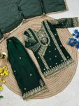 DESIGNER FENDY SILK EMBROIDERY SEQUENCE WORK KID’S TOP PALAZZO WITH DUPATTA FESTIVE WEAR WHOLESALE PRICE ETHNIC GARMENT (2)