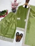 DESIGNER FENDY SILK EMBROIDERY SEQUENCE WORK TOP PALAZZO WITH DUPATTA FESTIVE WEAR WHOLESALE PRICE ETHNIC GARMENT (3)