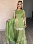 DESIGNER FENDY SILK EMBROIDERY SEQUENCE WORK TOP PALAZZO WITH DUPATTA FESTIVE WEAR WHOLESALE PRICE ETHNIC GARMENT (3)