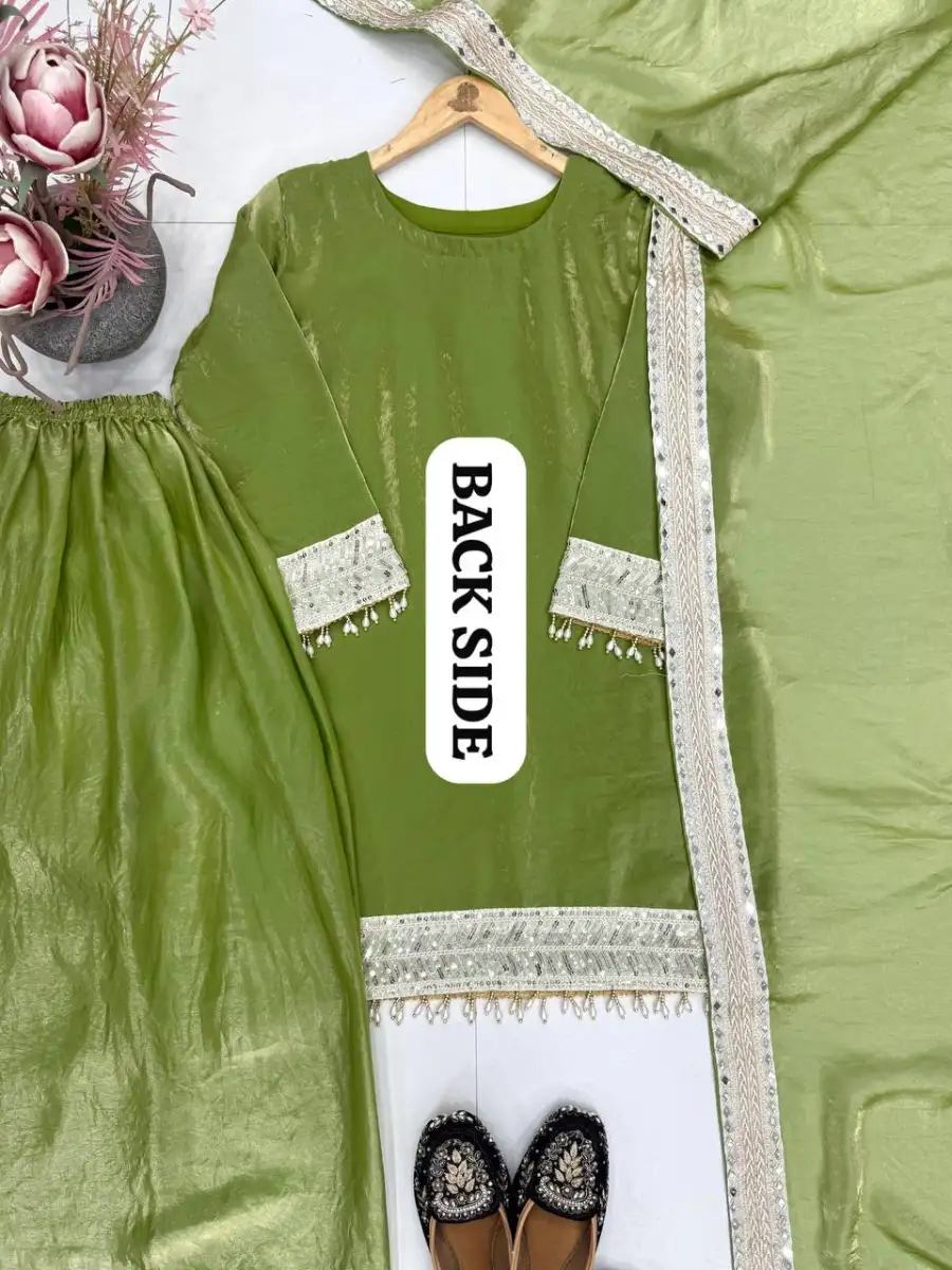 DESIGNER FENDY SILK EMBROIDERY SEQUENCE WORK TOP PALAZZO WITH DUPATTA FESTIVE WEAR WHOLESALE PRICE ETHNIC GARMENT (6)