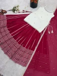 DESIGNER FENDY SILK MIRROR WORK TOP LEHENGA WITH DUPATTA WEDDING WEAR WHOLESALE PRICE ETHNIC GARMENT (4)