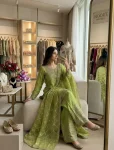 DESIGNER FENDY SILK SEQUENCES WORK TOP PALAZZO WITH DUPATTA FESTIVE WEAR WHOLESALE PRICE ETHNIC GARMENT (2)