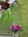 DESIGNER FENDY SILK SEQUENCES WORK TOP PALAZZO WITH DUPATTA FESTIVE WEAR WHOLESALE PRICE ETHNIC GARMENT (2)